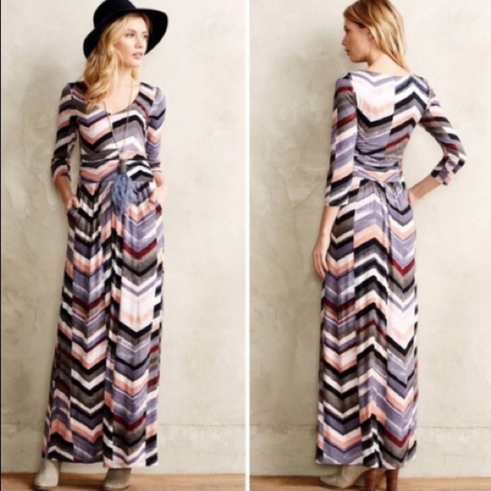 Anthropologie Maxi Novella Dress